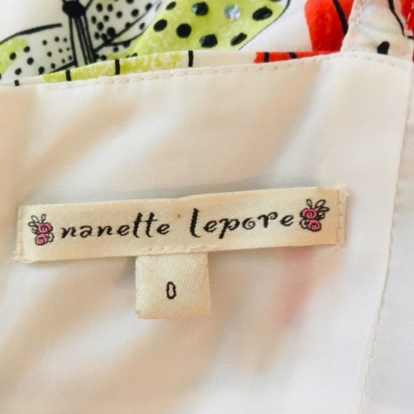 Nanette Lepore Silk Butterfly Sequin Dress 🦋 0 XS - Picture 4 of 8